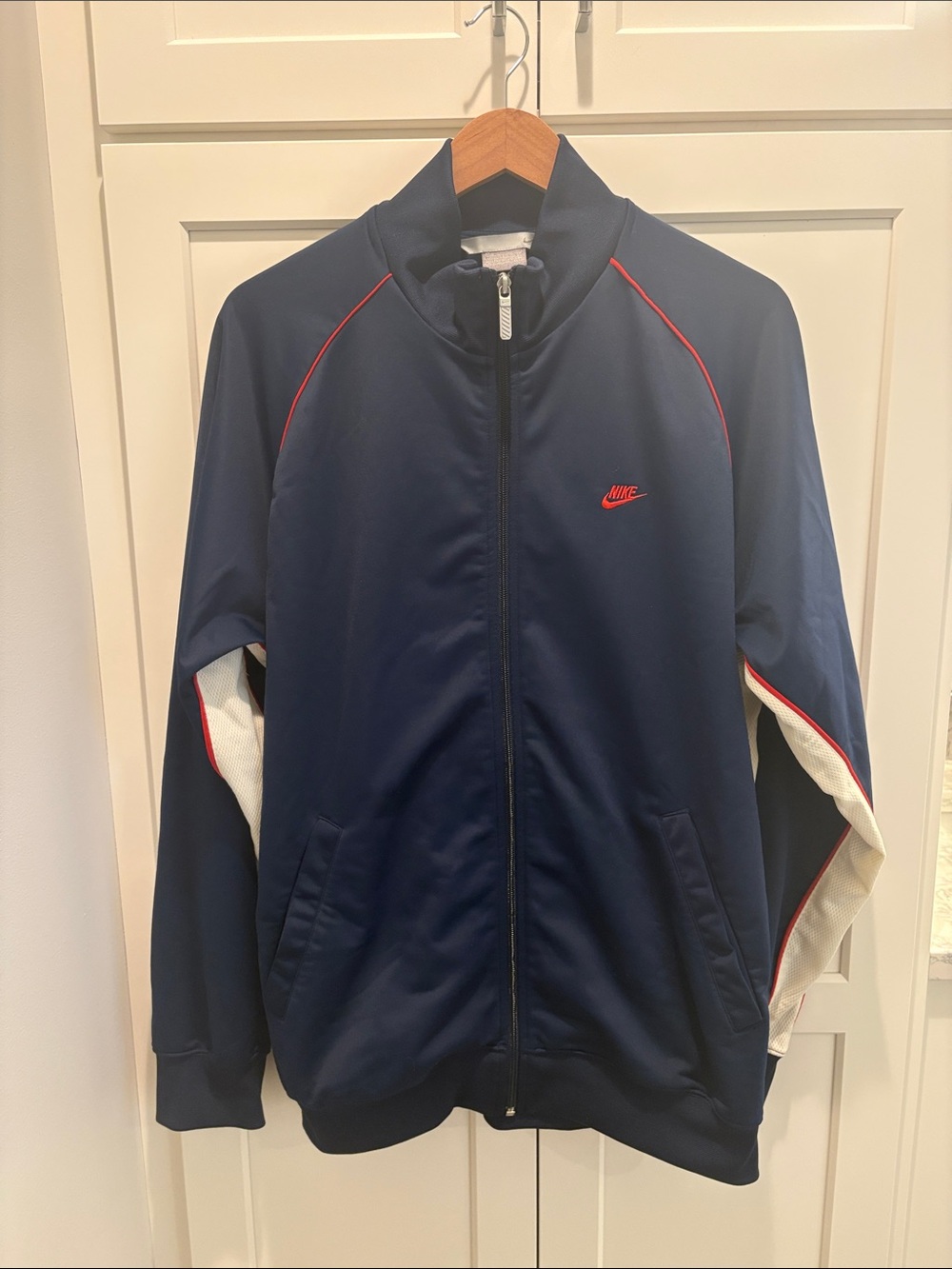 Nike Navy Track Jacket with Red Trim